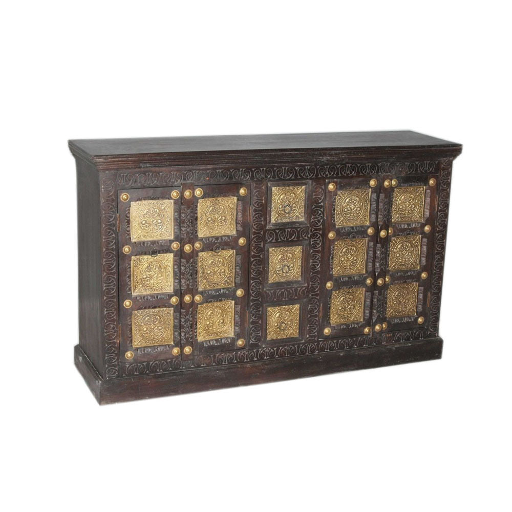Antique Brass Embossed Sideboard Large