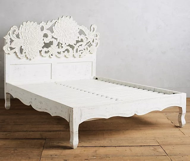 Cama Lotus de madera de mango hecha a mano