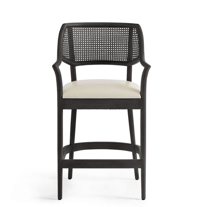 Taburete de bar y mostrador de madera maciza Amador