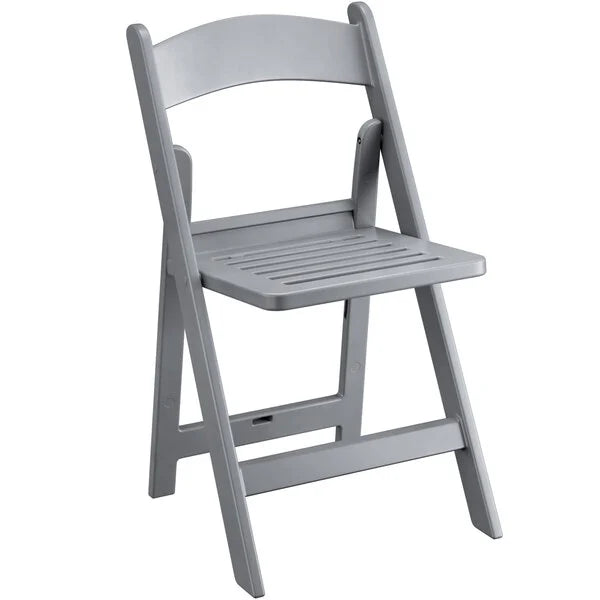 The Eli Slatted Outdoor Resin Folding Chair