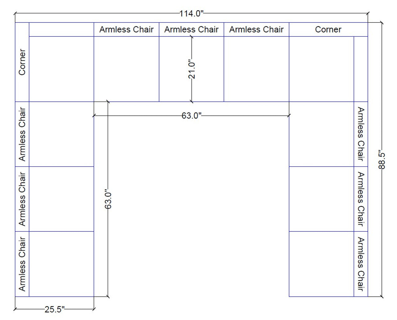 The Poppy Large Modular Lounge Sofa