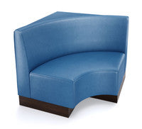 The Miso Flat-Back Modular Lounge Curved Corner Armless Chair