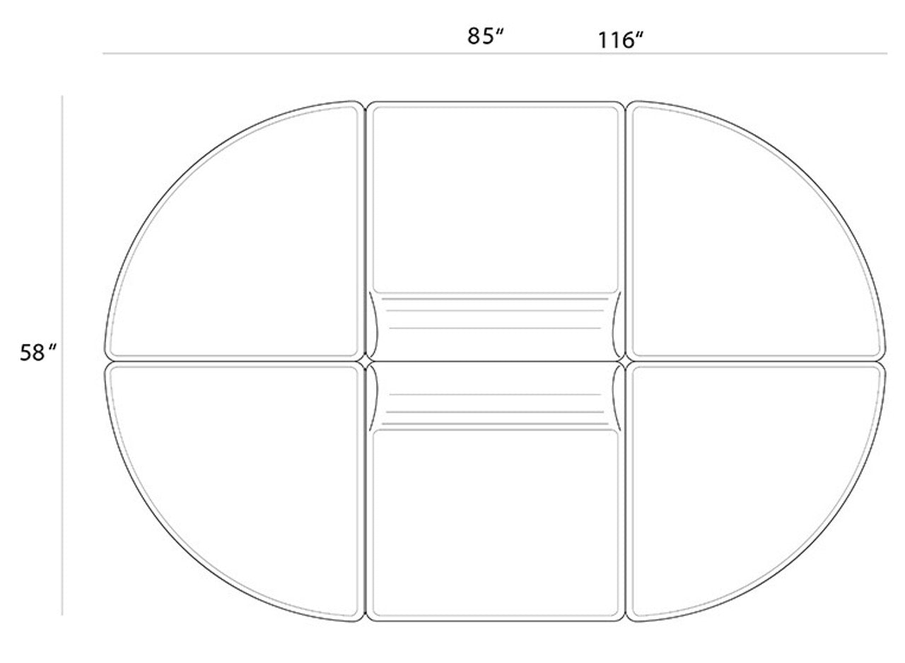 The Polar Modular Lounge Black Seating Arrangement 3