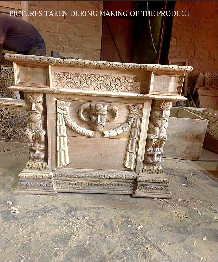 DAZE Hand Carved Gothic Nightstand
