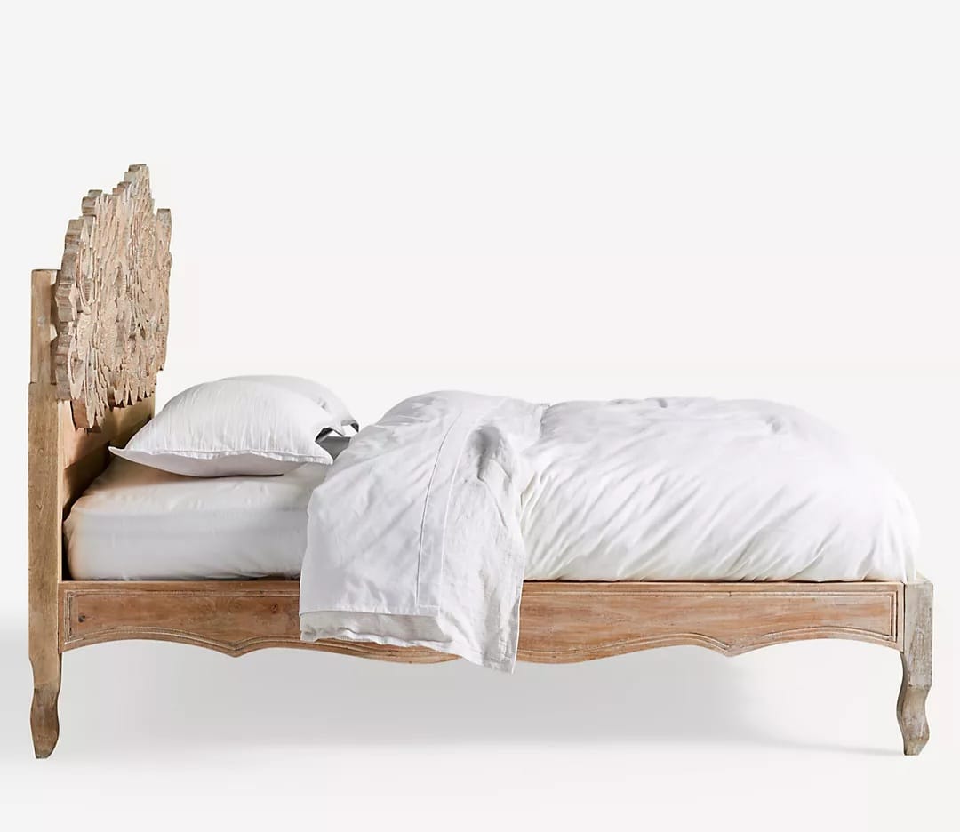 Cama Lotus de madera de mango hecha a mano
