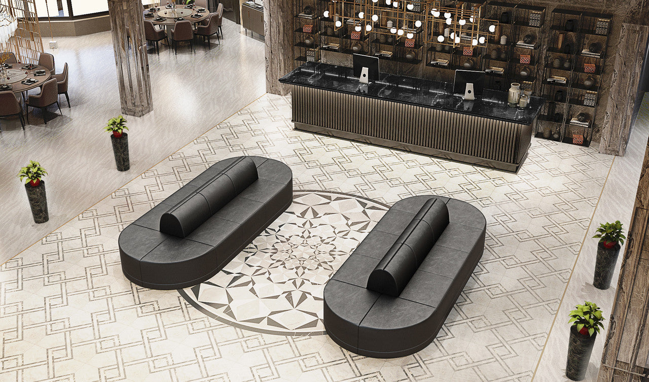 The Polar Modular Lounge Black Seating Arrangement 2