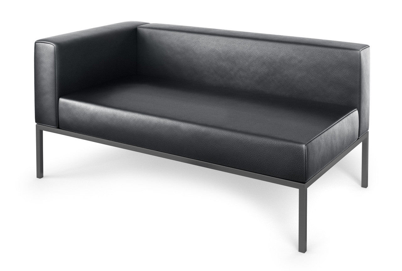 Illia Modular Lounge Fully-Welded Gunmetal Frame Left Side Bench
