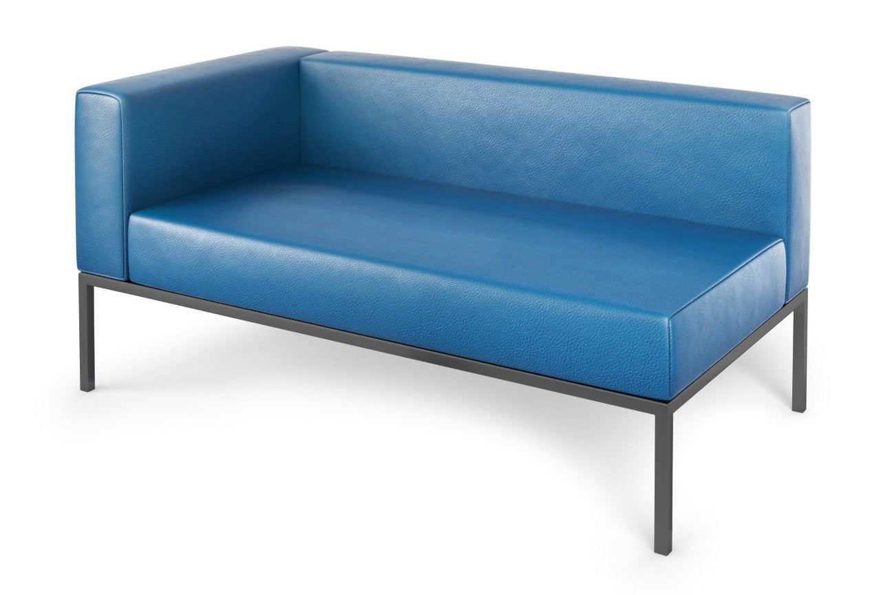 Illia Modular Lounge Fully-Welded Gunmetal Frame Left Side Bench