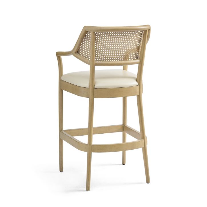 Taburete de bar y mostrador de madera maciza Amador