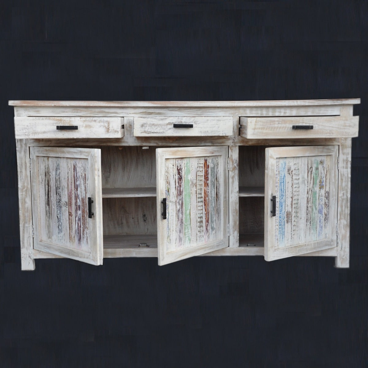 Timber Sideboard White Wash 180-40-90