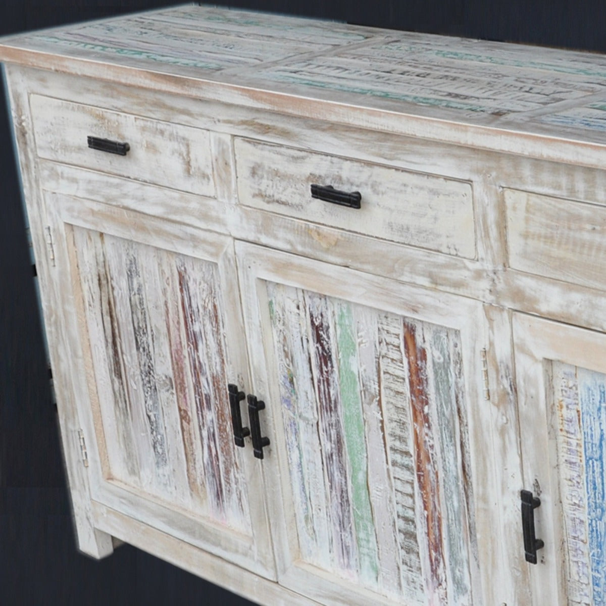 Timber Sideboard White Wash 180-40-90