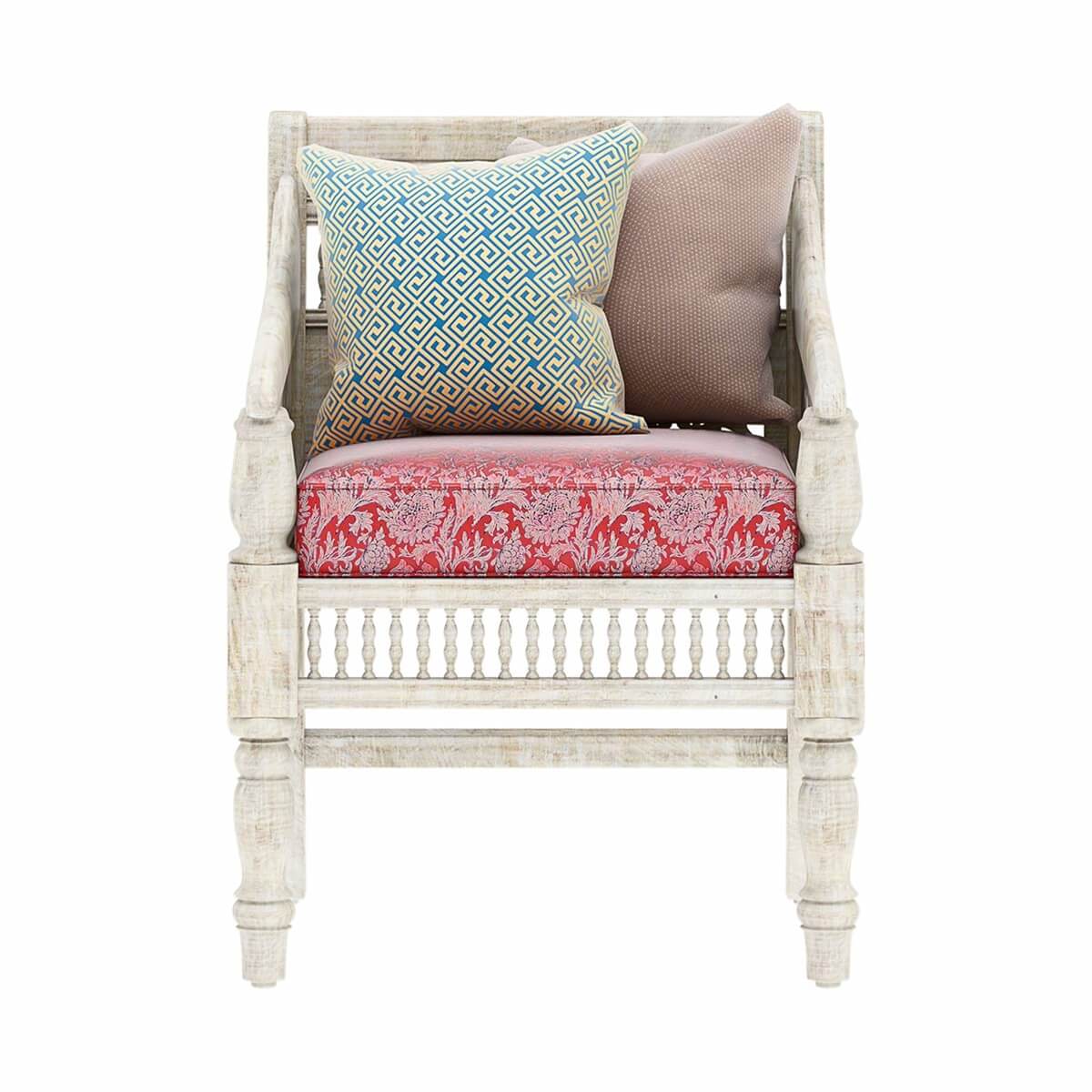 Pennsylvania Solid Wood Hand carved Moroccan Accent Chair