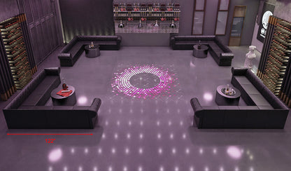 The Venice Diamond-Tufted Modular Lounge G1 Seating Arrangement with Rounded Arms