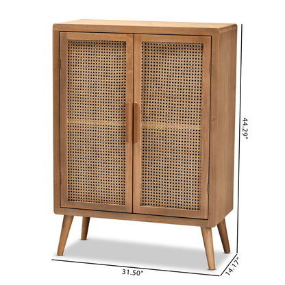 Alina Rattan Two Door Storage Cabinet