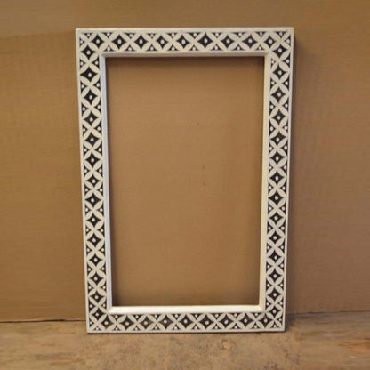 Hand Painted Bone Inlay Style Wall Mirror