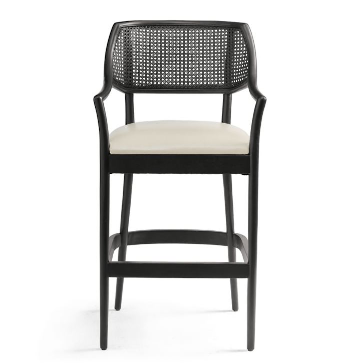 Taburete de bar y mostrador de madera maciza Amador