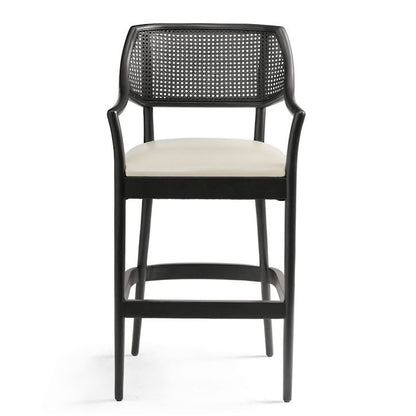 Taburete de bar y mostrador de madera maciza Amador