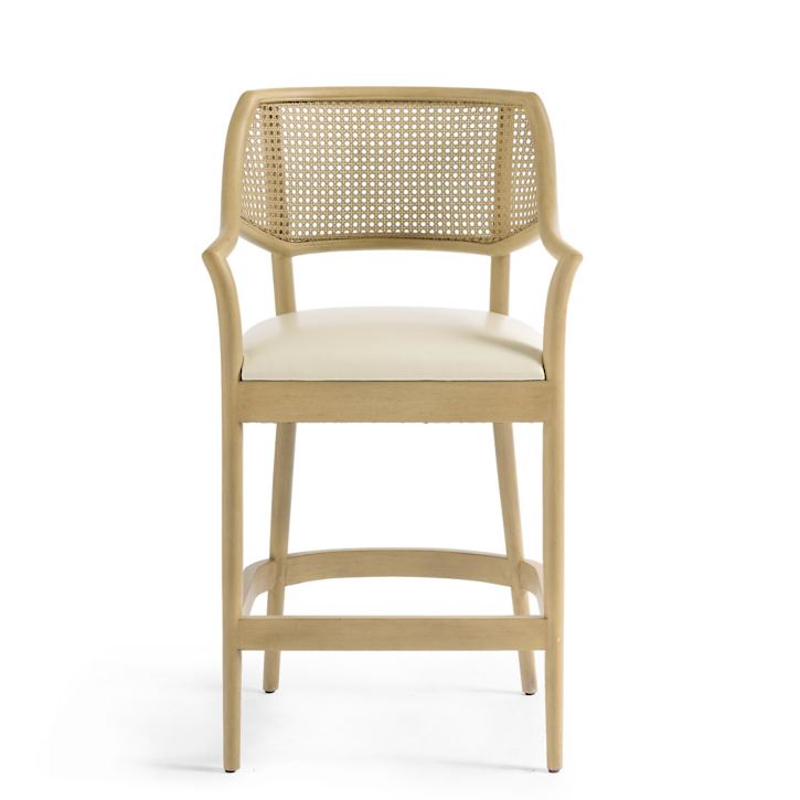Taburete de bar y mostrador de madera maciza Amador