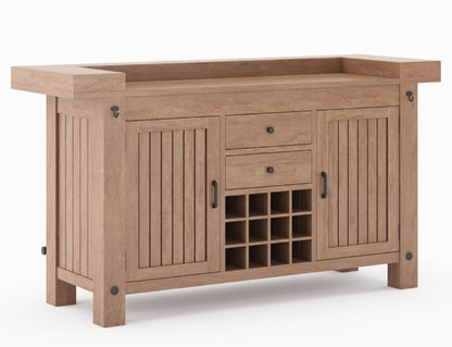 Miller Solid Wooden Bar Cabinet - Indoor / Outdoor