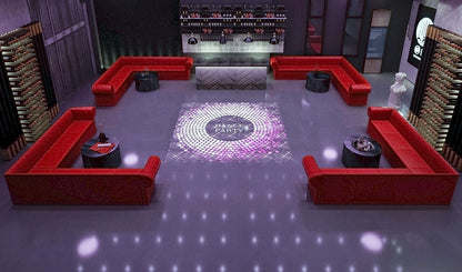 The Venice Diamond-Tufted Modular Lounge G1 Seating Arrangement with Rounded Arms