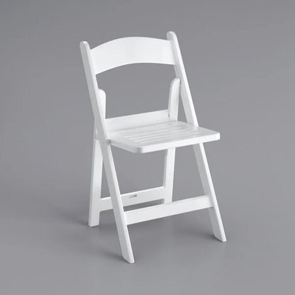 The Eli Slatted Outdoor Resin Folding Chair