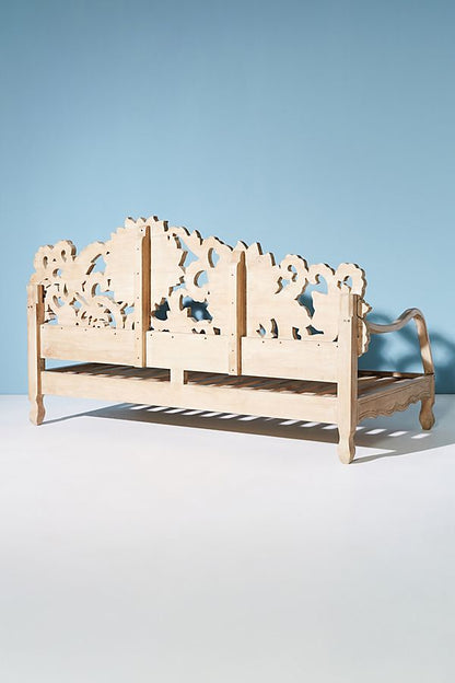 Mango Wood Daybeds Handcrafted Lotus Design