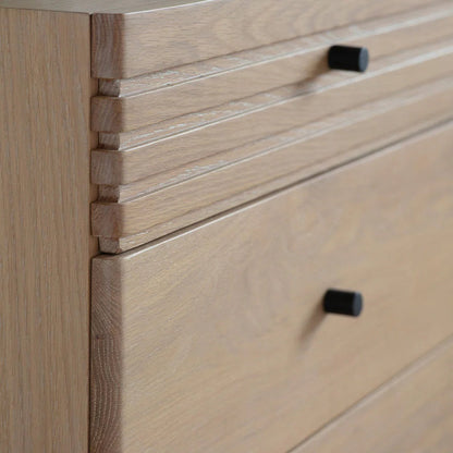 Dura Solid Wood Natural 6 Drawer Chest