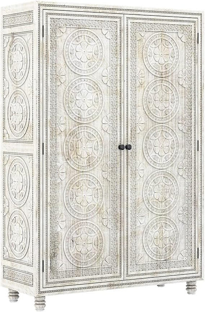 KHALIFA Hand carved Wardrobe Armoire