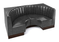 The Miso Channel-Back Half-Circle Modular Lounge Loveseat