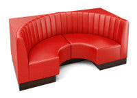 The Miso Channel-Back Half-Circle Modular Lounge Loveseat