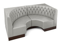 The Miso Diamond-Back Modular Lounge Half-Circle Loveseat