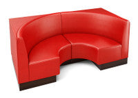 The Miso Flat-Back Modular Lounge Half-Circle Loveseat