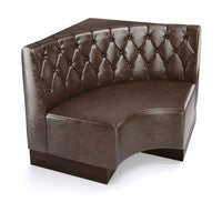 The Miso Diamond-Back Modular Lounge Armless Curved Corner Chair