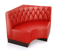 The Miso Diamond-Back Modular Lounge Armless Curved Corner Chair