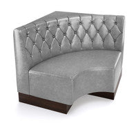 The Miso Diamond-Back Modular Lounge Armless Curved Corner Chair