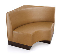 The Miso Flat-Back Modular Lounge Curved Corner Armless Chair