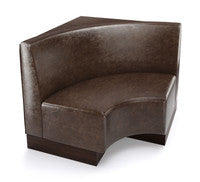 The Miso Flat-Back Modular Lounge Curved Corner Armless Chair