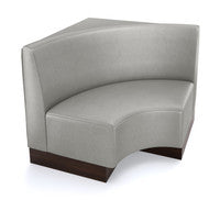 The Miso Flat-Back Modular Lounge Curved Corner Armless Chair