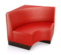 The Miso Flat-Back Modular Lounge Curved Corner Armless Chair