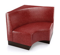 The Miso Flat-Back Modular Lounge Curved Corner Armless Chair