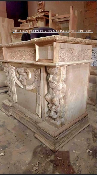 DAZE Hand Carved Gothic Nightstand