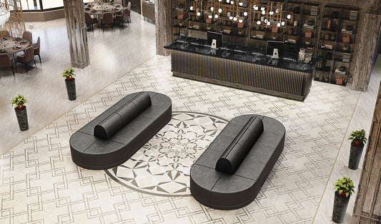 The Polar Modular Lounge Black Seating Arrangement 2