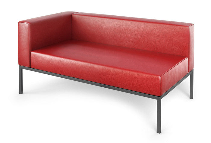 Illia Modular Lounge Fully-Welded Gunmetal Frame Left Side Bench