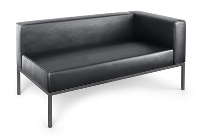 Banco modular Illia Lounge con estructura de metal de cañón totalmente soldado y lado derecho