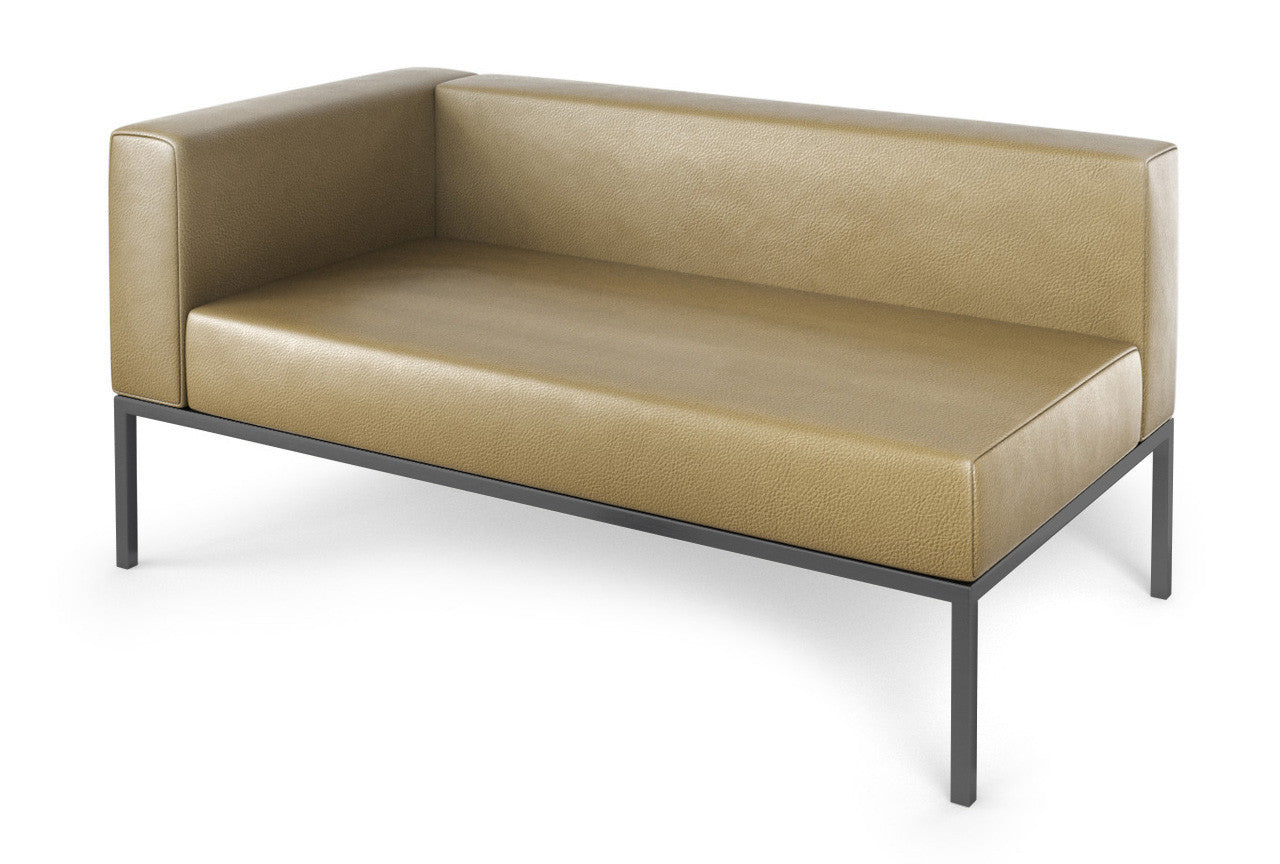 Illia Modular Lounge Fully-Welded Gunmetal Frame Left Side Bench