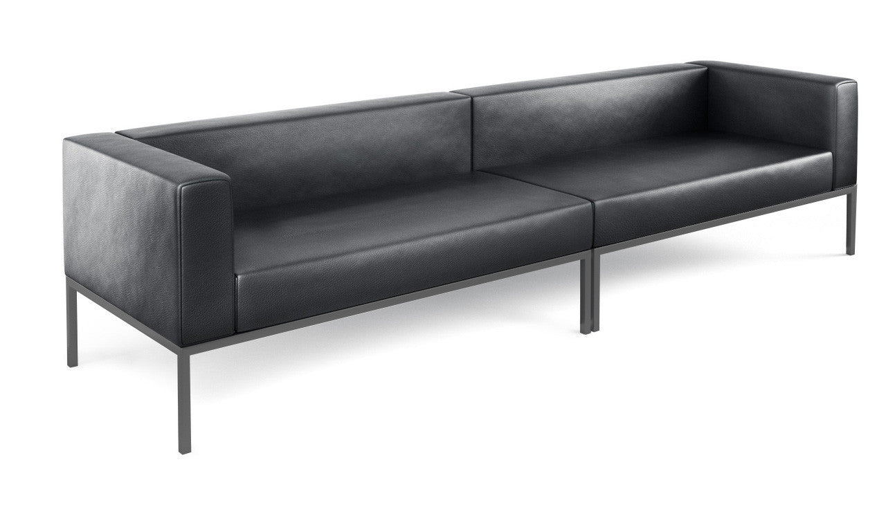 Illia Modular Lounge Fully-Welded Gunmetal Frame Long Sofa