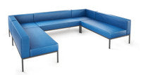 Sofá modular Illia en forma de U con estructura de metal de cañón totalmente soldada