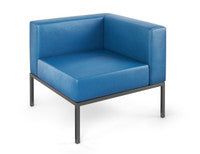Sillón esquinero modular Illia con estructura de metal de cañón totalmente soldado
