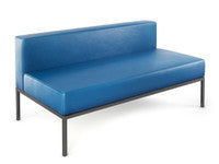 Illia Modular Lounge Armless Extension Fully Welded Gunmetal Frame