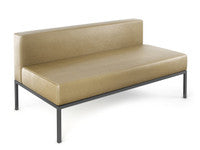 Illia Modular Lounge Armless Extension Fully Welded Gunmetal Frame